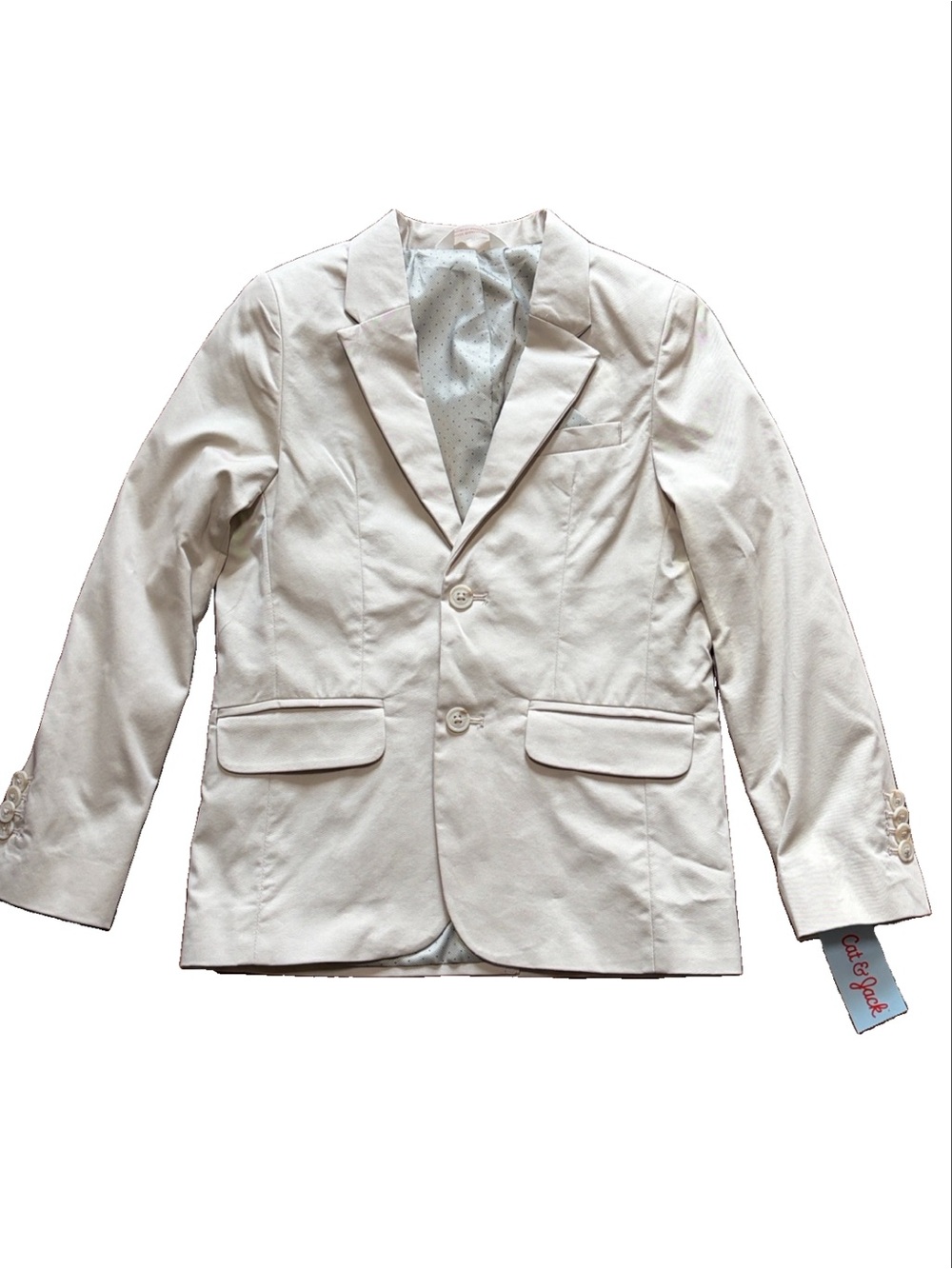 Cat & Jack Khaki Cotton Blazer Suit Jacket Boys Sz 8 NWT
